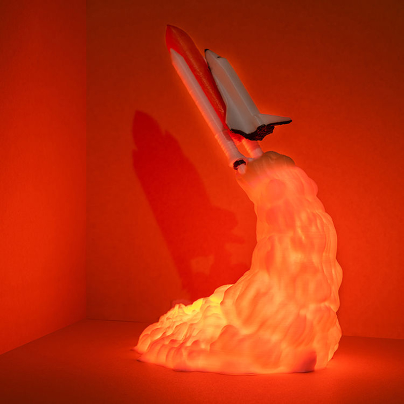 Floating Nightstand With Led Light - USB قابلة للشحن الفضاء المكوك صاروخ