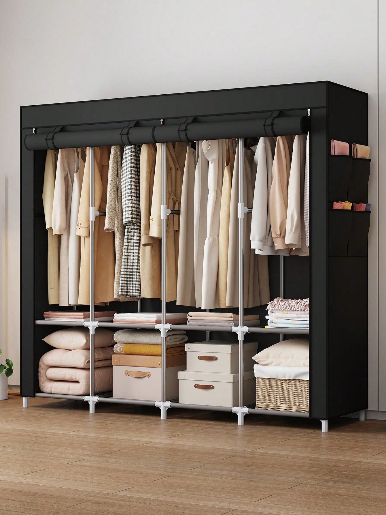 Wardrobe Closet Portable Fabric Cover - خزانة ملابس محمولة كبيرة حديثة من