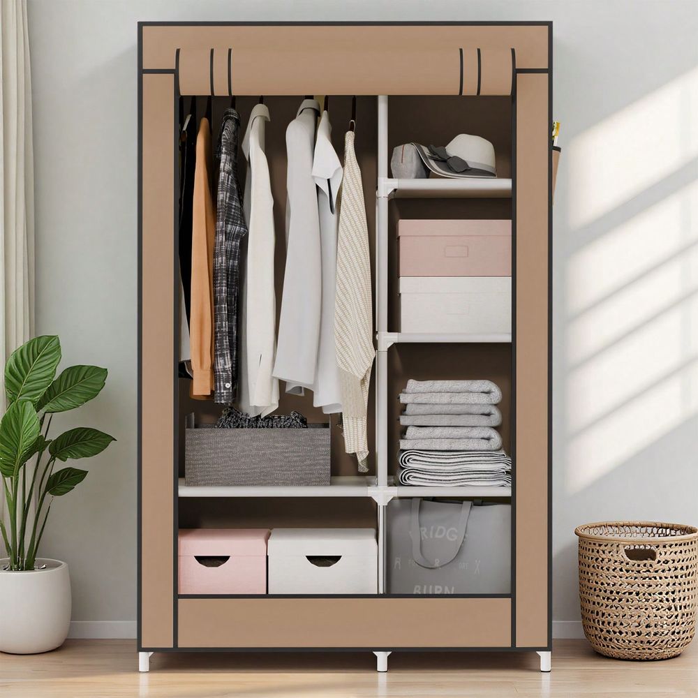 خزانة تخزين للملابس المعلقة، خ - مراجعة Wardrobe Closet Portable Fabric Cover وسعره