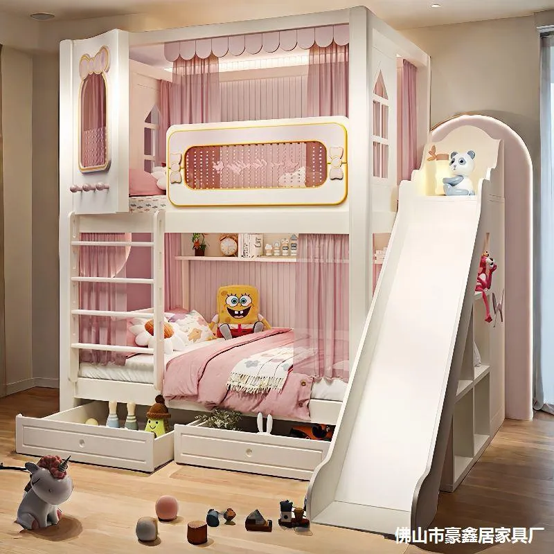 سرير أطفال مزدوج بطبقتين علوية - مراجعة Bunk Bed With Stairs And Slide وسعره