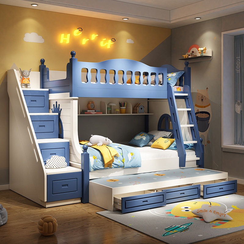 سرير أطفال بطابقين للأولاد، سر - مراجعة Bunk Bed With Stairs And Slide وسعره