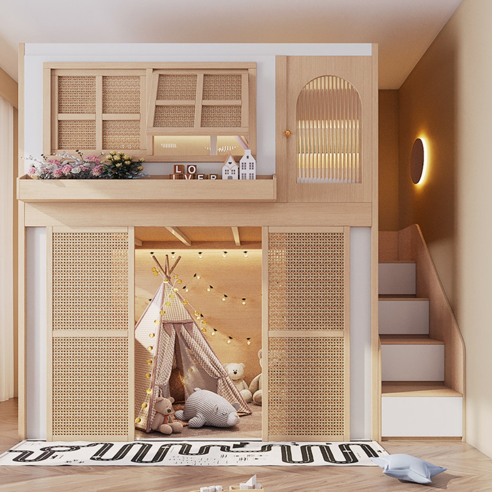 سرير بطابقين مع مناطق خصوصية م - مراجعة Bunk Bed With Stairs And Slide وسعره