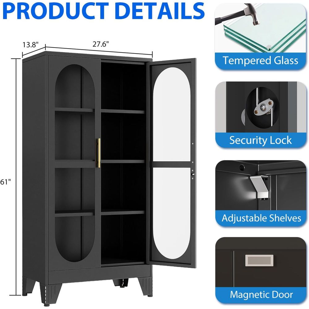 خزانة عرض زجاجية بطول 61 بوصة  - مراجعة Storage وسعره
